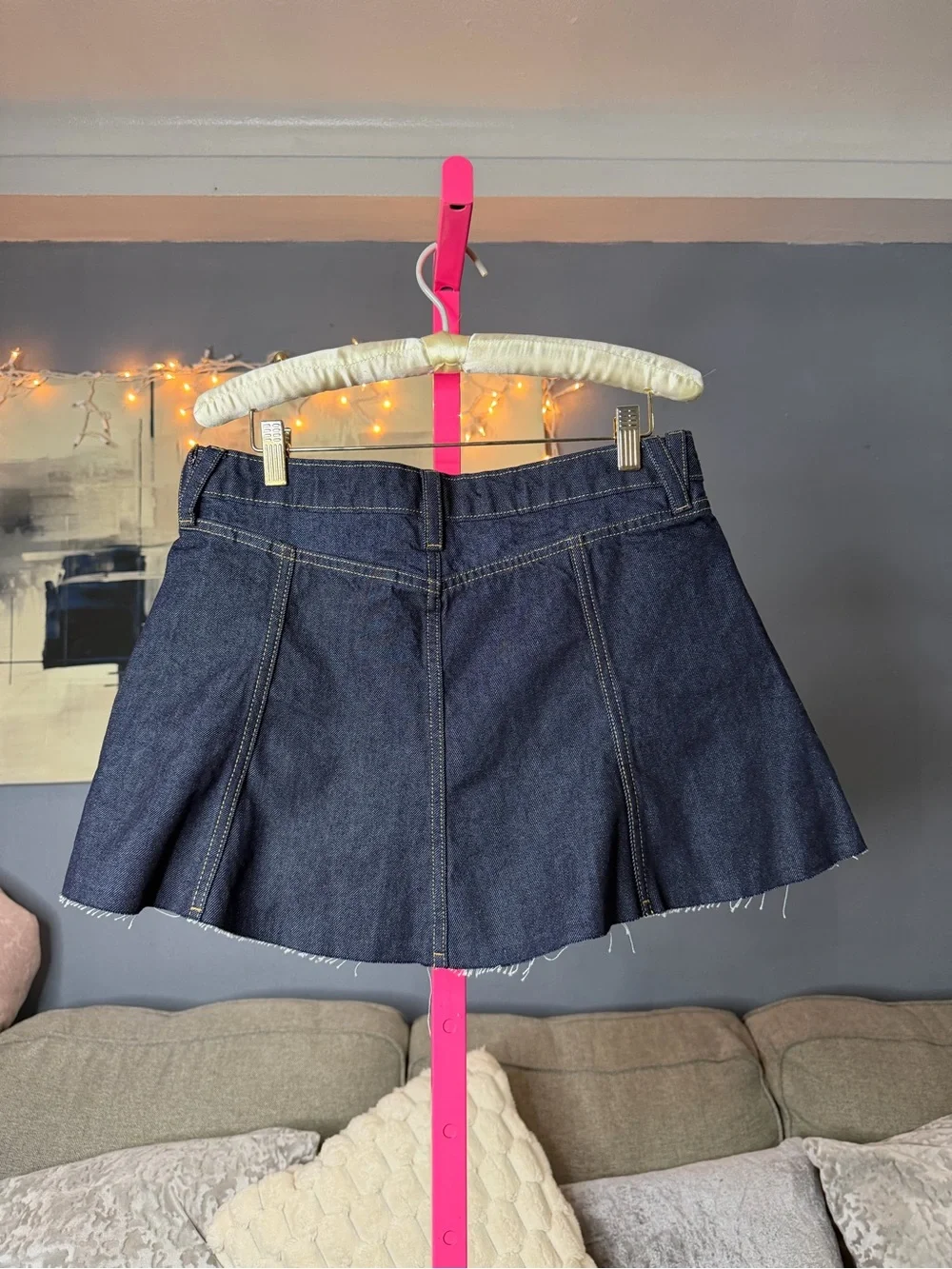 Wild Fable Dark Wash Denim Pleated Mini Skirt Size 2 NWT 💛